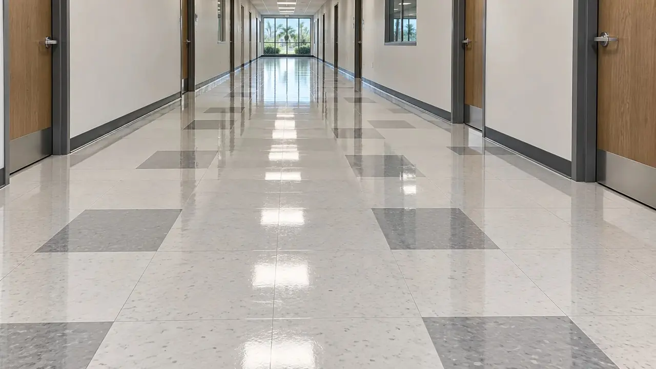 VCT floor, after